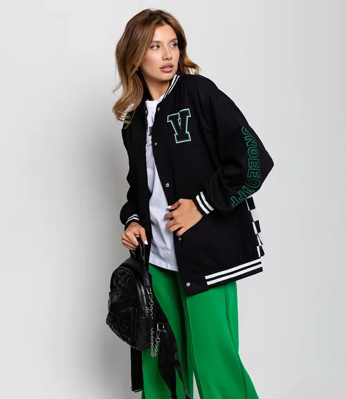 Бомбер #КТ2703, чёрный