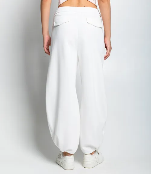 Спортивные брюки #КТ0606, белый