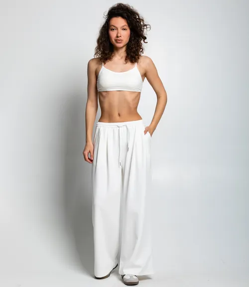 Спортивные брюки #КТ2525, белый