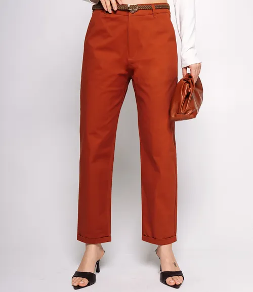 Брюки #ОКТ215001, терракотовый