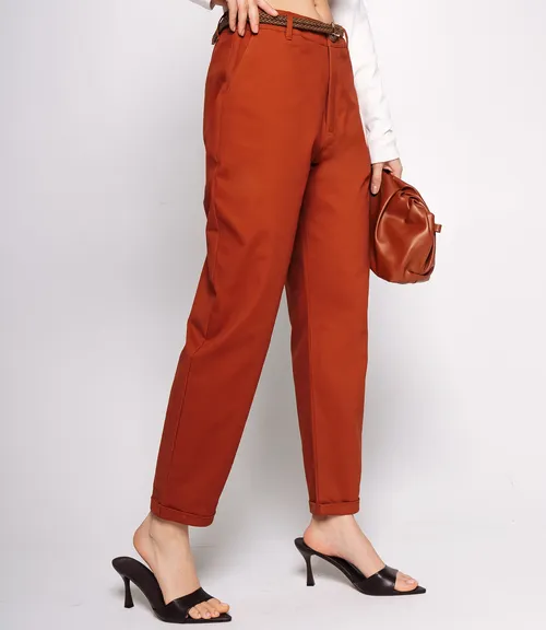 Брюки #ОКТ215001, терракотовый