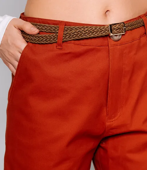 Брюки #ОКТ215001, терракотовый