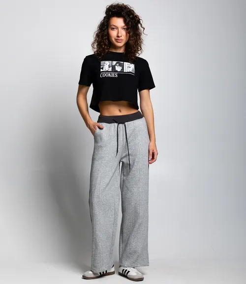 Спортивные брюки #КТ01 (14), серый меланж