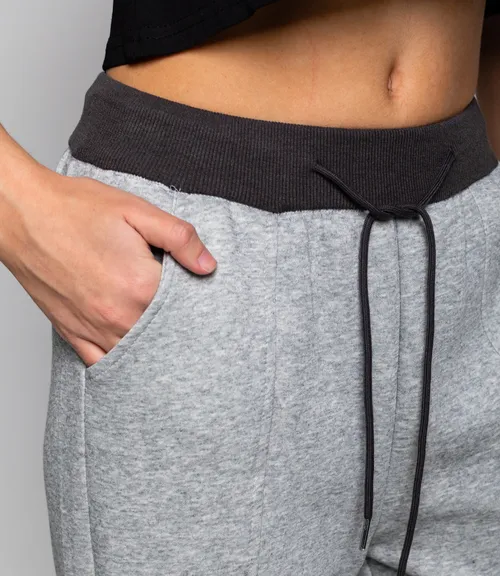 Спортивные брюки #КТ01 (14), серый меланж