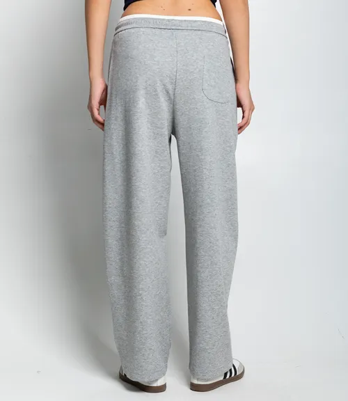 Спортивные брюки #КТ9925, серый меланж