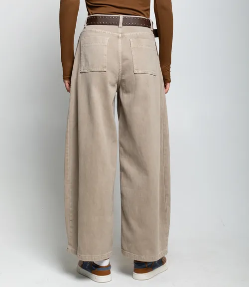 Джинсы #КТ26200, бежево-серый