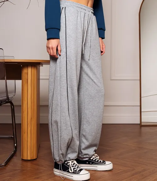 Спортивные брюки #КТ307 (4), серый меланж