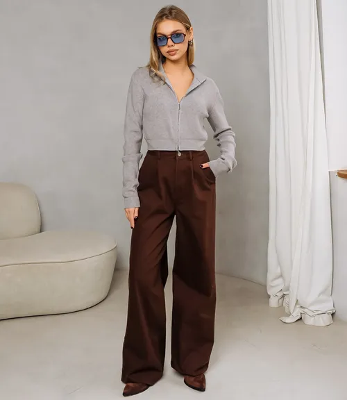 Джинсы #ОКТ165001, шоколадный