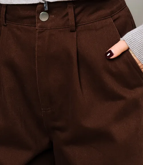 Джинсы #ОКТ165001, шоколадный