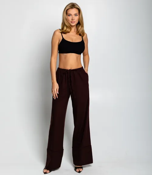 Брюки #ОКТ095016, шоколадный