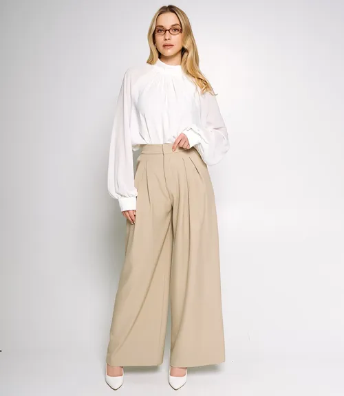 Брюки #КТ1873, бежевый