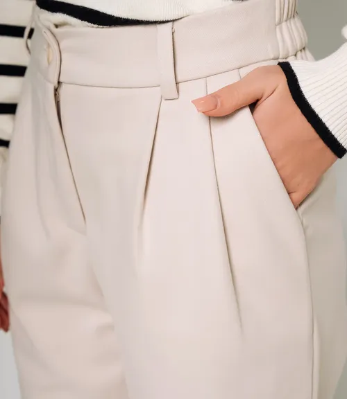 Брюки #ОКТ165004, экрю