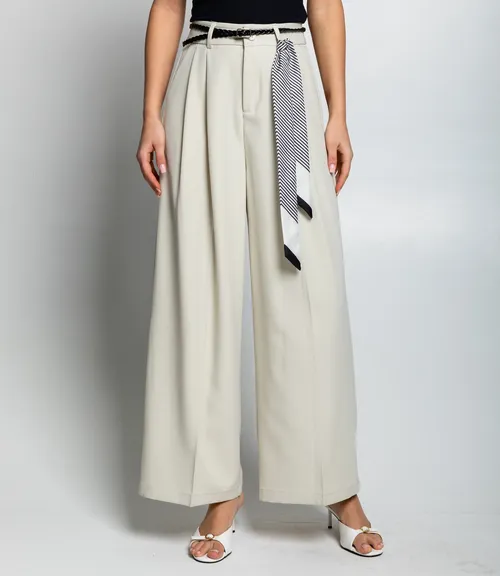 Брюки #КТ69008, бежево-серый