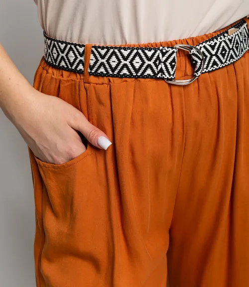 Брюки #ОКТ085008, терракотовый