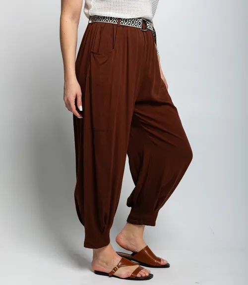 Брюки #ОКТ085008, шоколадный