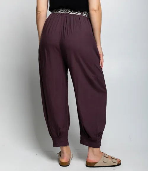 Брюки #ОКТ085008, сливовый