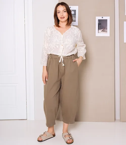 Брюки #КТ9963 (2), бежево-серый