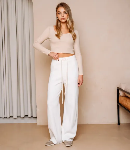 Брюки #КТ2199, молочный