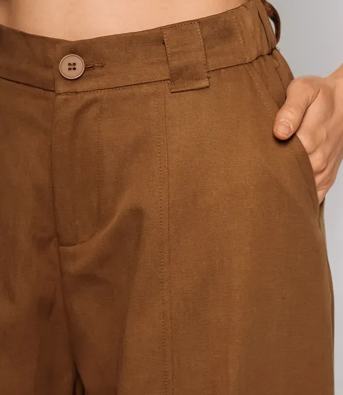 Брюки #КТ71020, коричневый