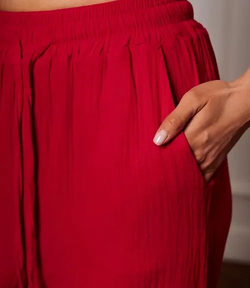 Брюки #ОКТ265001, красный