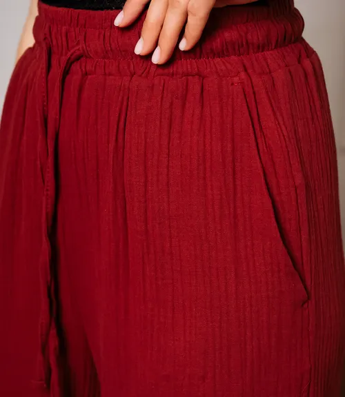 Брюки #ОКТ265001, марсала