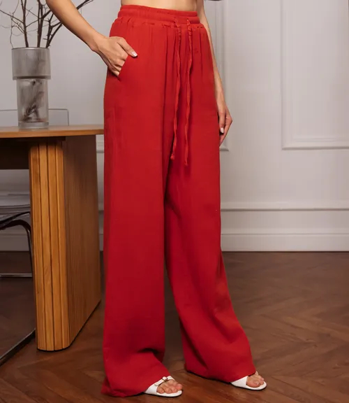 Брюки #ОКТ265001, терракотовый