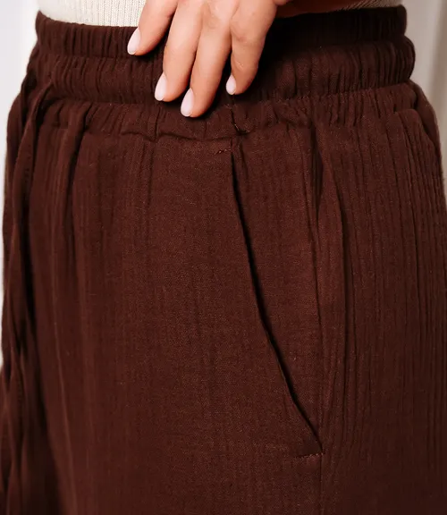 Брюки #ОКТ265001, шоколадный