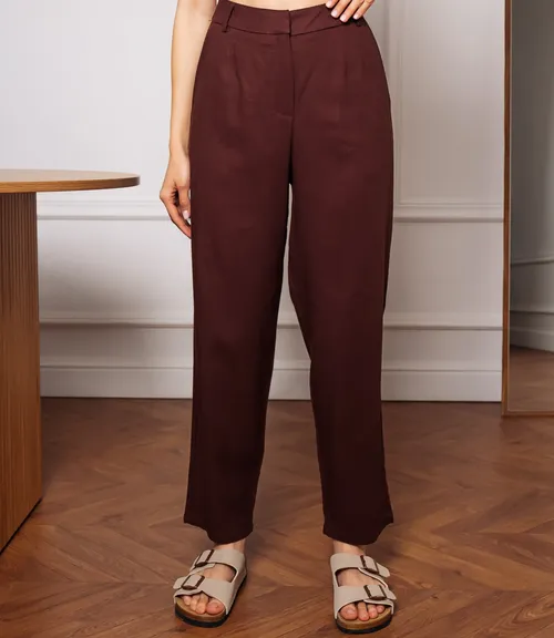 Брюки #ОКТ215007, шоколадный