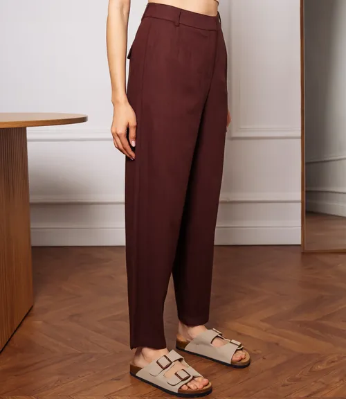 Брюки #ОКТ215007, шоколадный