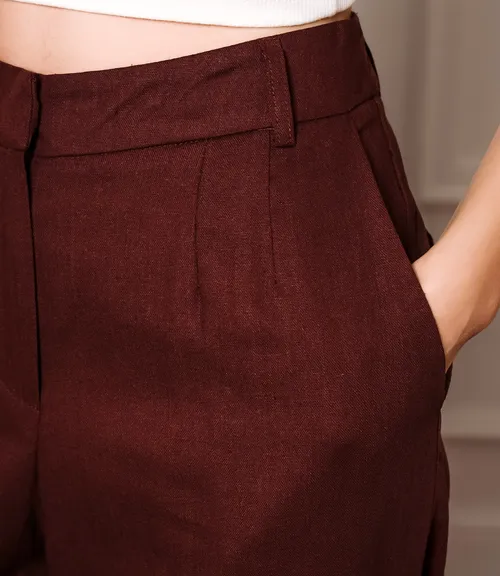 Брюки #ОКТ215007, шоколадный