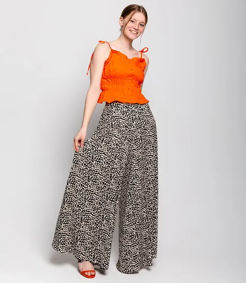Брюки #ОБШ1333-4, чёрный,молочный - фото 1