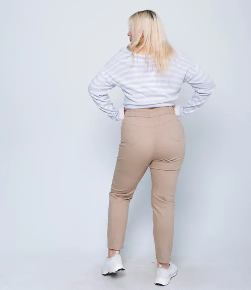Брюки #ОДВ707, светло-бежевый - фото 3