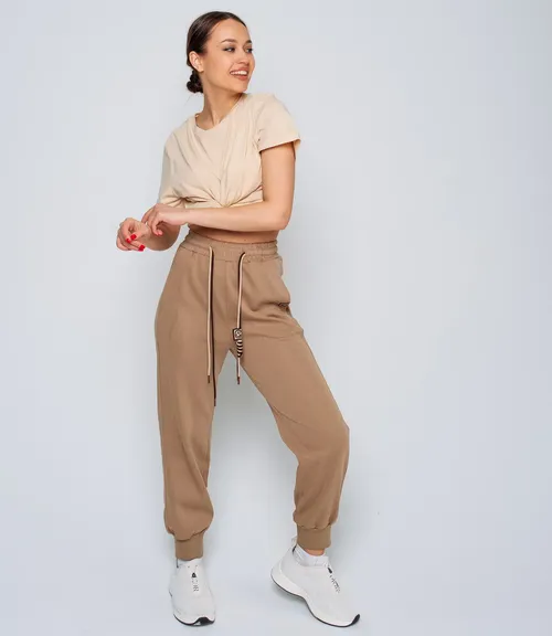 Спортивные брюки #КТ8523 (1), бежевый - фото 2