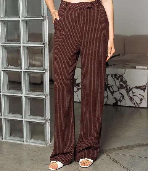 Брюки #ОКТ245001, шоколадный