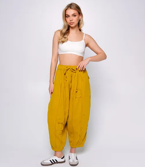 Брюки #КТ2156 (1), горчичный