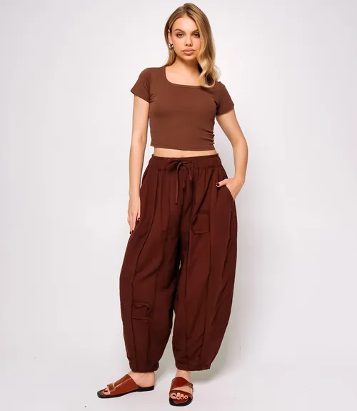 Брюки #КТ2156 (1), шоколадный