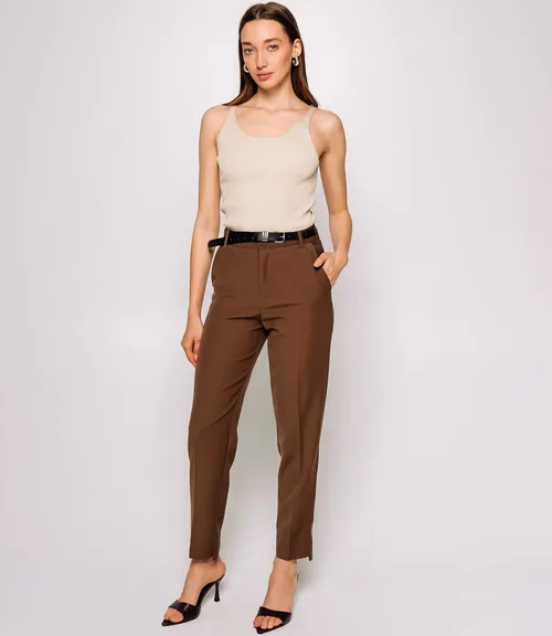 Брюки #КТ89121, коричневый