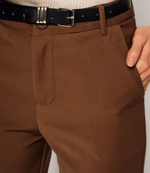 Брюки #КТ89121, коричневый