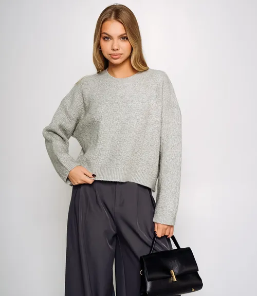 Джемпер #КТ6137, серый