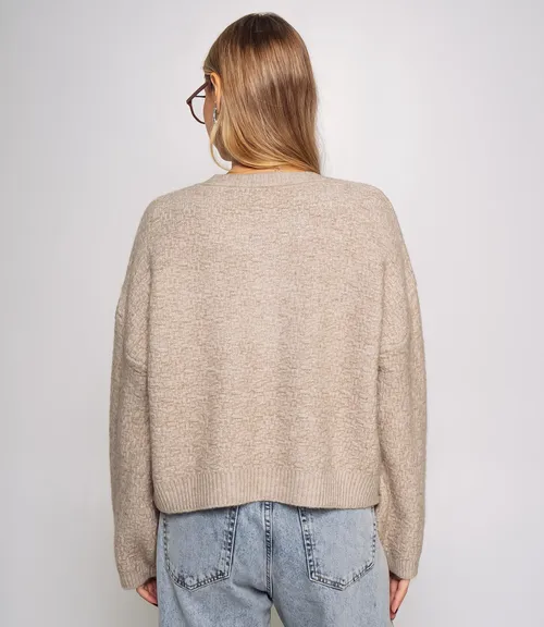 Джемпер #КТ6137, бежевый