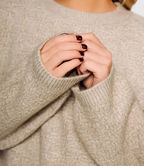 Джемпер #КТ6137, бежевый