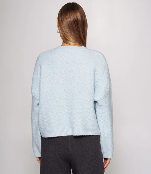 Джемпер #КТ6137, голубой