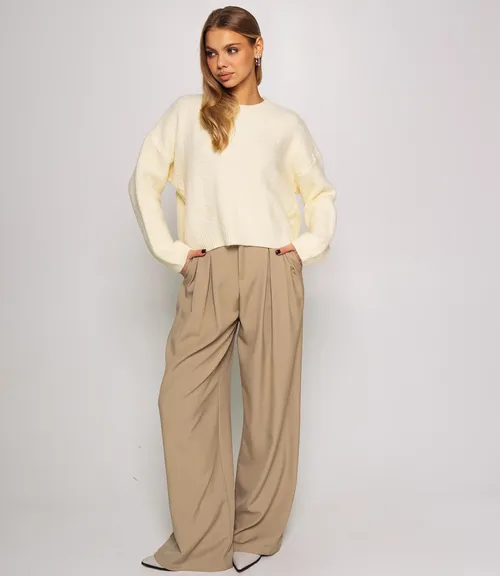 Джемпер #КТ6137, кремовый