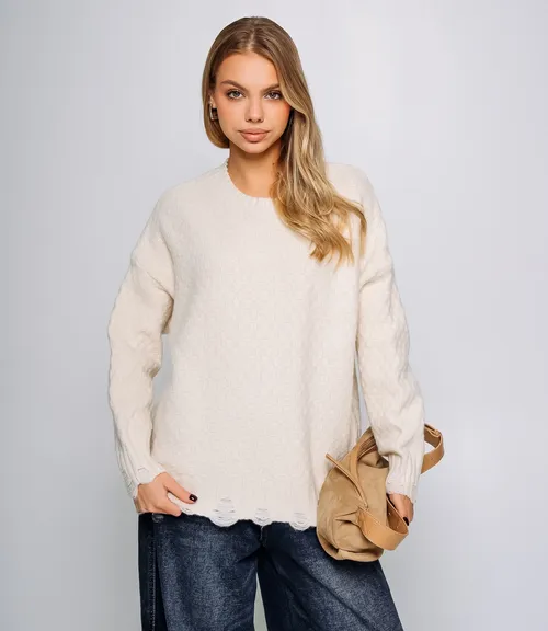 Джемпер #КТ6138 (1), светло-бежевый