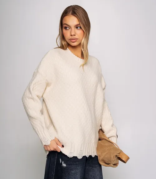 Джемпер #КТ6138 (1), светло-бежевый