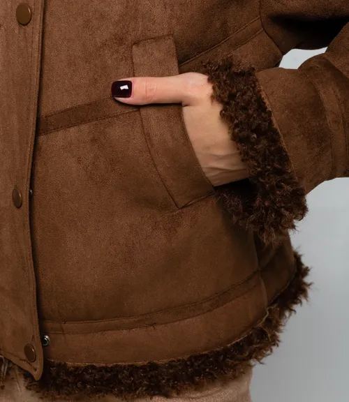 Дублёнка #КТ7580 (1), коричневый