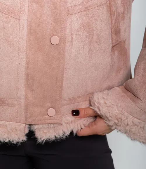 Дублёнка #КТ7580 (1), пудровый