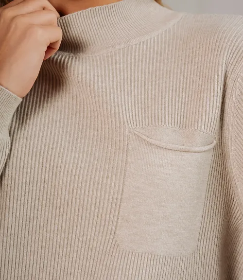 Джемпер #КТ24062, бежево-серый