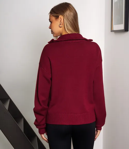 Джемпер #КТ888 (7), бордовый