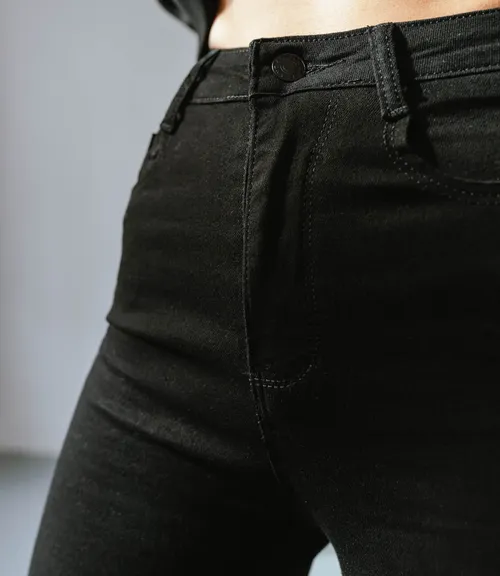 Джинсы #МСК1202, чёрный - фото 5